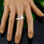 Tourmaline Halo French Sterling Silver multicolor Gemstones Slim Boho Ring Jewelry