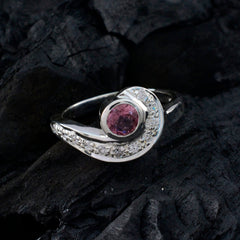 Tourmaline Halo French Sterling Silver multicolor Gemstones Slim Boho Ring Jewelry