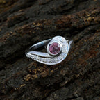 Tourmaline Halo French Sterling Silver multicolor Gemstones Slim Boho Ring Jewelry