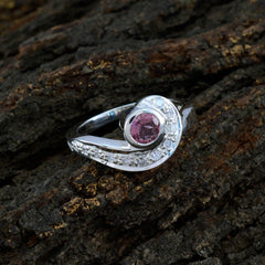 Tourmaline Halo French Sterling Silver multicolor Gemstones Slim Boho Ring Jewelry