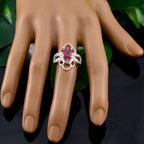 Tourmaline Halo African 925 Sterling Silver multicolor Gems Mid weight Boho Ring Jewelry