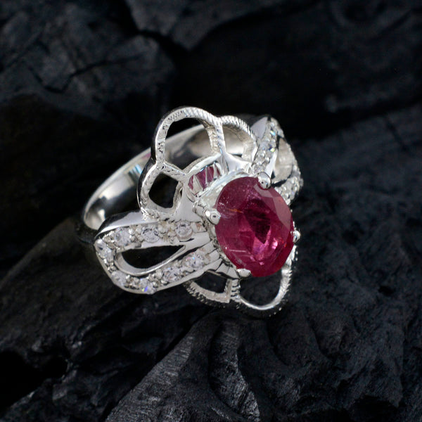 Tourmaline Halo African 925 Sterling Silver multicolor Gems Mid weight Boho Ring Jewelry
