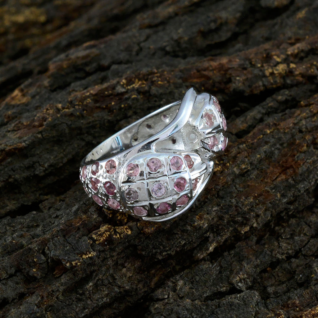 Tourmaline multiple Moroccan Sterling Silver multicolor Gemstones Essential  Abstract Ring Jewelry