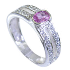Tourmaline Halo German Silver multicolor Gemstone Featherlight Glamorous Ring Jewellery