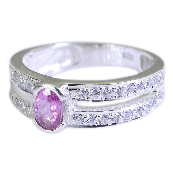 Tourmaline Halo German Silver multicolor Gemstone Featherlight Glamorous Ring Jewellery