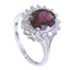 Tourmaline Halo African Silver multicolor Gems Classic Artisan Ring Jewelry