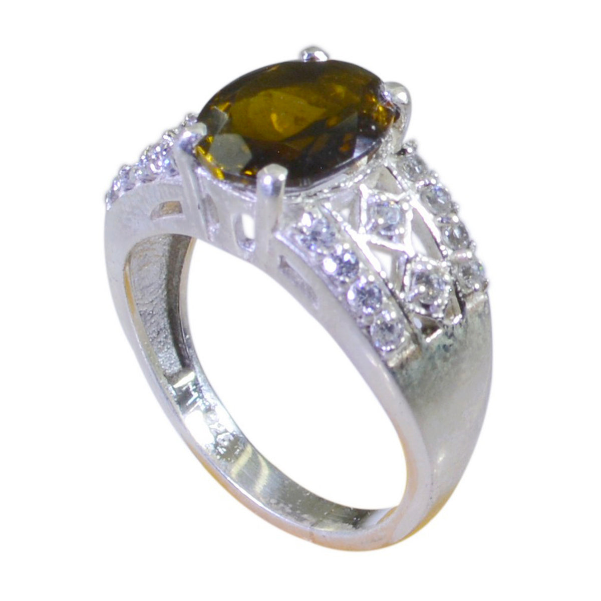 Tourmaline Halo Indian 925 Silver multicolor Gemstones Minimal Cultural Ring Jewelry