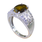 Tourmaline Halo Indian 925 Silver multicolor Gemstones Minimal Cultural Ring Jewelry