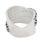 Tourmaline multiple Egyptian 925 Sterling Silver multicolor Gems Eye catching Art Deco Ring Jewelry