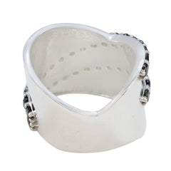 Tourmaline multiple Egyptian 925 Sterling Silver multicolor Gems Eye catching Art Deco Ring Jewelry