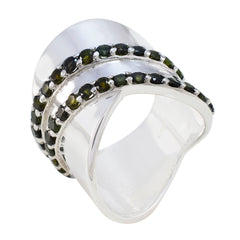 Tourmaline multiple Egyptian 925 Sterling Silver multicolor Gems Eye catching Art Deco Ring Jewelry