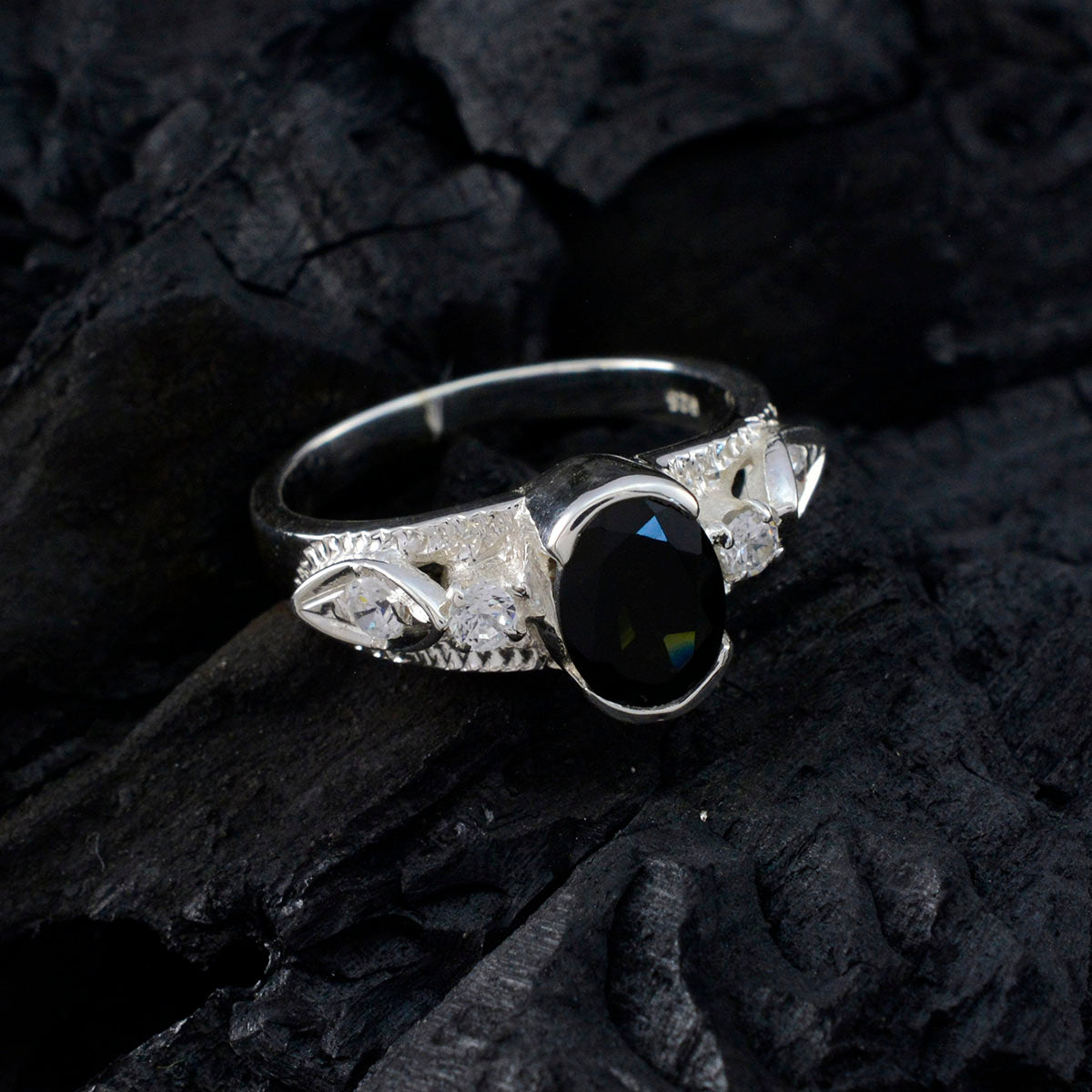 Tourmaline Solitaire African Sterling Silver multicolor Gems Minimal Love Ring Jewelry