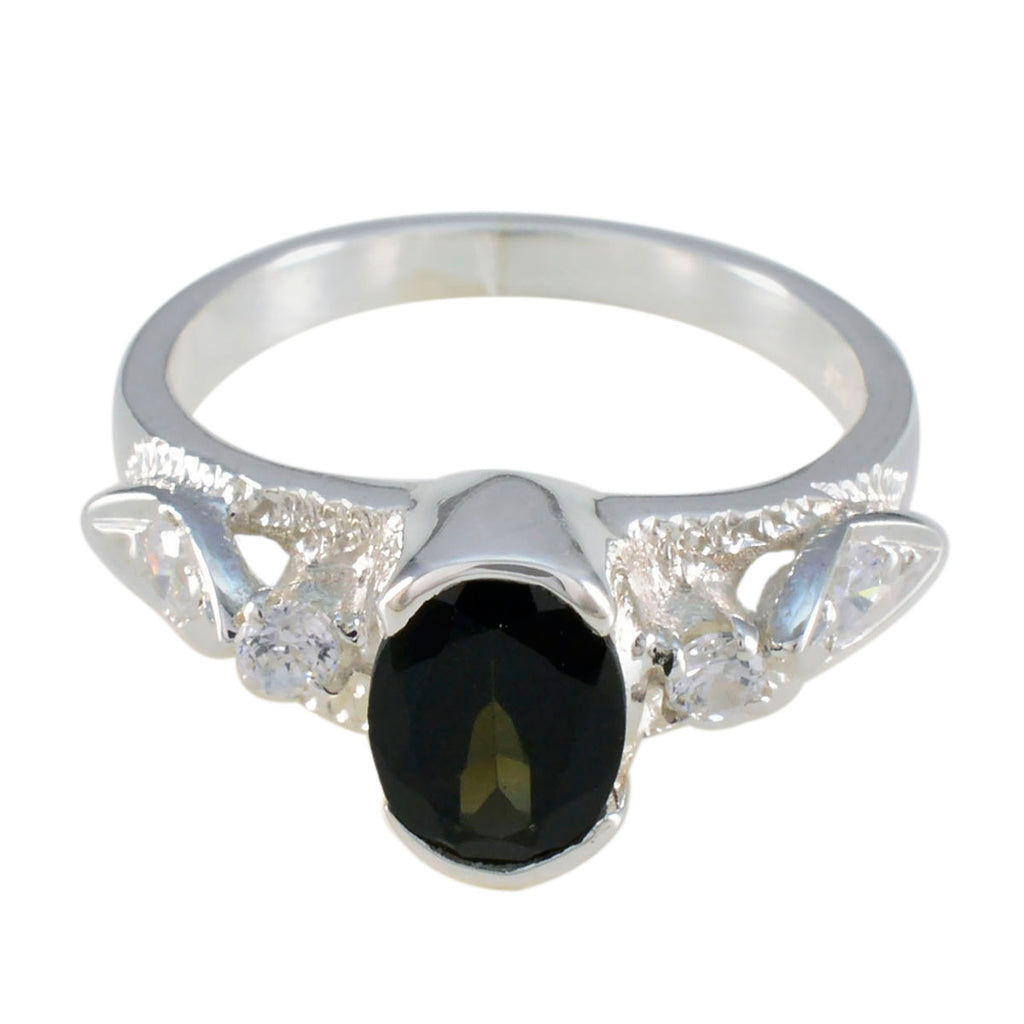 Tourmaline Solitaire African Sterling Silver multicolor Gems Minimal Love Ring Jewelry