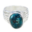 Turquoise Solitaire Spanish 92.5 Silver Blue Gems Statement Armor Ring Jewelry