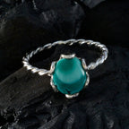 Turquoise Solitaire American Sterling Silver Blue Gemstone Delicate Glamorous Ring Jewellery