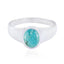Turquoise Solitaire Moroccan Sterling Silver Blue Gemstones Slim Ethnic Ring Jewellery