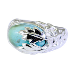 Turquoise Solitaire African 925 Silver Blue Gemstones Versatile Cultural Ring Jewelry