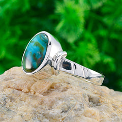 Turquoise Solitaire Moroccan 925 Sterling Silver Blue Gemstones Classic Luxurious Ring Jewellery