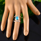 Turquoise Solitaire French Silver Blue Gemstone Tiny Ethnic Ring Jewellery