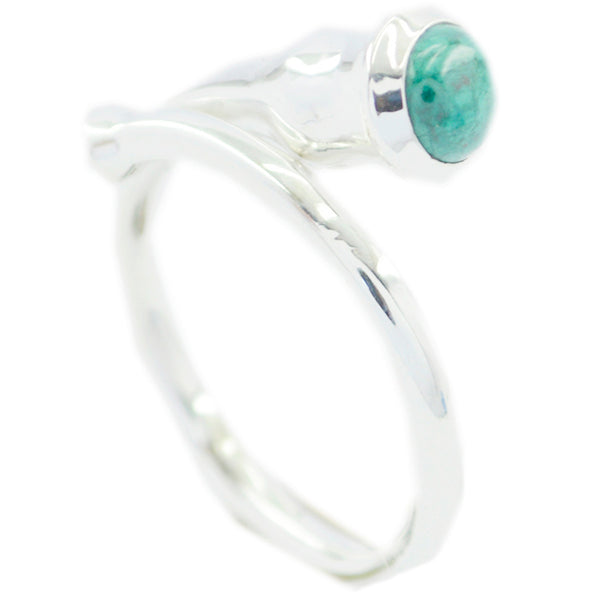 Turquoise Solitaire Egyptian Sterling Silver Blue Gemstone Eye catching Trendy Ring Jewellery