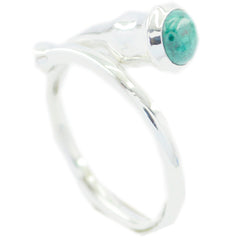 Turquoise Solitaire Egyptian Sterling Silver Blue Gemstone Eye catching Trendy Ring Jewellery