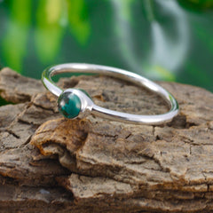 Turquoise Solitaire Korean 92.5 Silver Blue Gems Minimalist Graceful Ring Jewelry