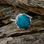 Turquoise Solitaire Indian Sterling Silver Blue Gems Slim Romantic Ring Jewelry