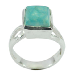 Turquoise Solitaire Indian 925 Sterling Silver Blue Gems Mid weight Artisan Ring Jewellery