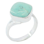 Turquoise Solitaire Moroccan 925 Sterling Silver Blue Gemstone Minimal Modern Ring Jewelry