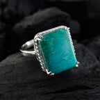 Turquoise Solitaire German Sterling Silver Blue Gemstone Mid weight Sophisticated Ring Jewelry