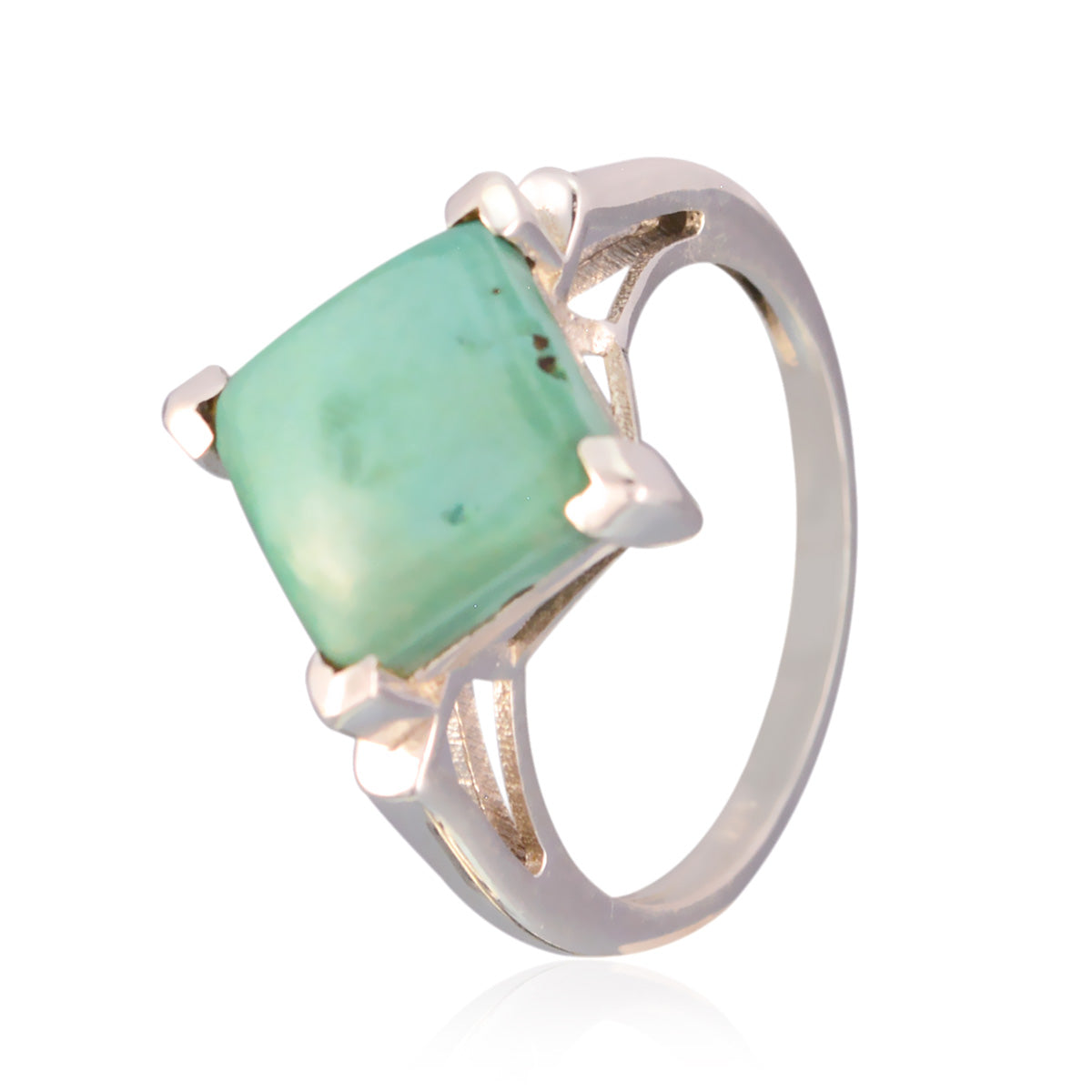 Turquoise Solitaire African 925 Sterling Silver Blue Gemstone Slim Glamorous Ring Jewellery Secondary image