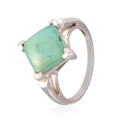 Turquoise Solitaire African 925 Sterling Silver Blue Gemstone Slim Glamorous Ring Jewellery