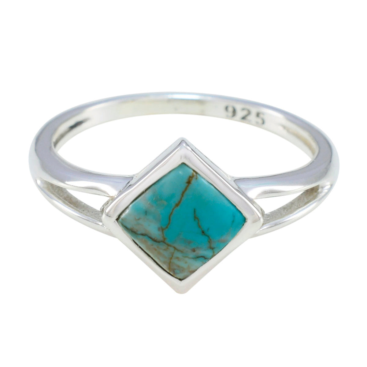 Turquoise Solitaire Japanese Silver Blue Gems Dainty Luxurious Ring Jewellery