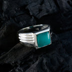 Turquoise Solitaire African Sterling Silver Blue Gems Classic Sophisticated Ring Jewellery
