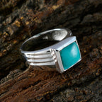 Turquoise Solitaire African Sterling Silver Blue Gems Classic Sophisticated Ring Jewellery
