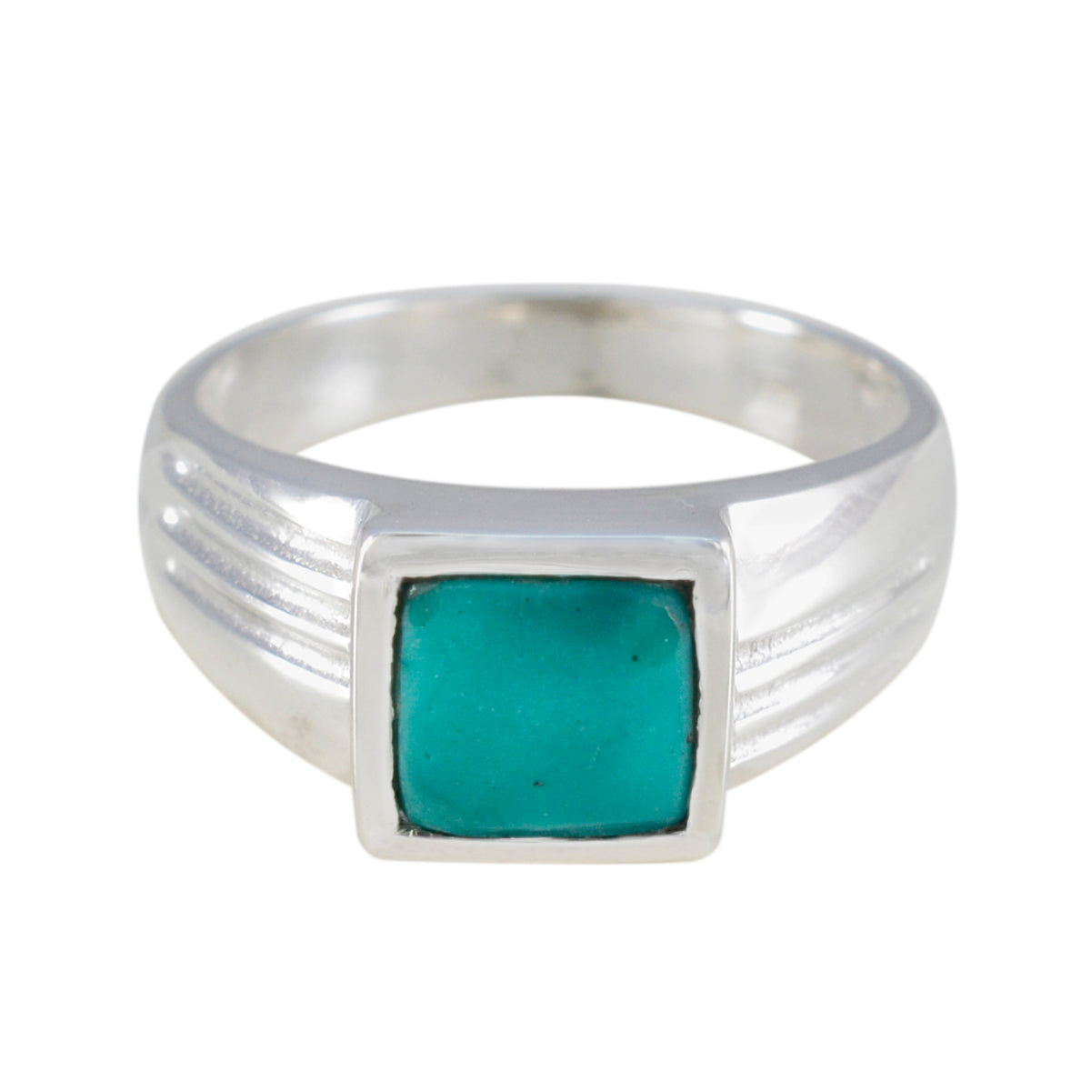 Turquoise Solitaire African Sterling Silver Blue Gems Classic Sophisticated Ring Jewellery