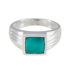 Turquoise Solitaire African Sterling Silver Blue Gems Classic Sophisticated Ring Jewellery