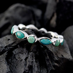 Turquoise multiple Turkish 925 Silver Blue Gemstone Delicate Eternity Band Jewelry