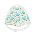 Turquoise multiple Russian Sterling Silver Blue Gemstone Essential  Heritage Ring Jewelry