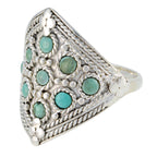 Turquoise multiple Russian Sterling Silver Blue Gemstone Essential  Heritage Ring Jewelry