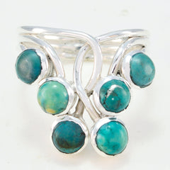 Turquoise Hexa Egyptian 92.5 Silver Blue Gemstones Minimal Contemporary Ring Jewelry