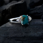Turquoise Halo American Silver Blue Gemstone Delicate Abstract Ring Jewellery