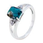 Turquoise Halo American Silver Blue Gemstone Delicate Abstract Ring Jewellery