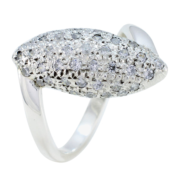 Cubic zirconia CZ Halo French 925 Sterling Silver White Gemstone Minimal Boho Ring Jewelry