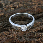 Cubic zirconia CZ Solitaire Russian 925 Sterling Silver White Gems Slim Romantic Ring Jewellery