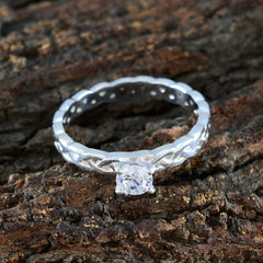 Cubic zirconia CZ Solitaire Korean 925 Sterling Silver White Gemstones Whisper thin Fairytale Ring Jewelry