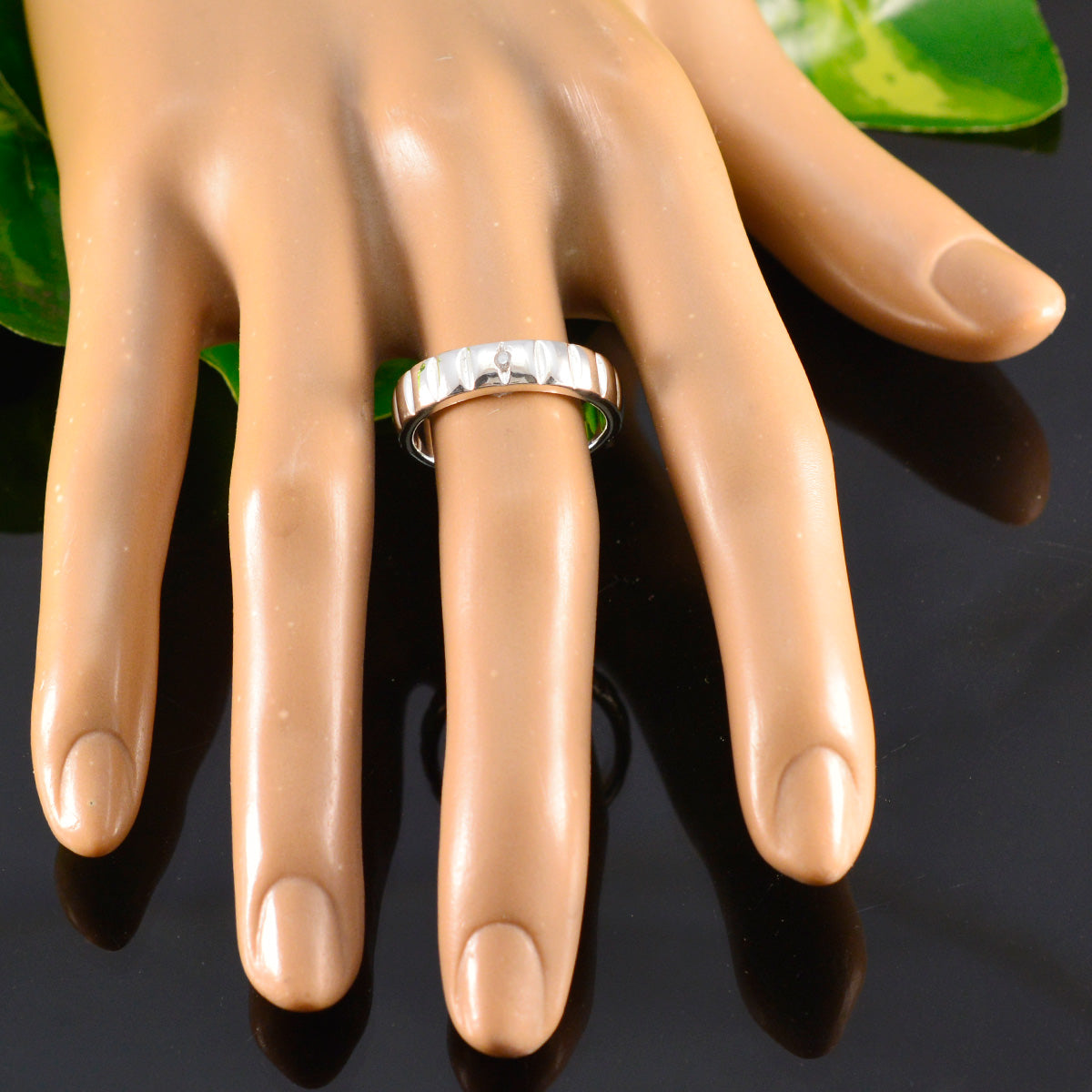 Cubic zirconia CZ Solitaire Egyptian 925 Silver White Gemstones Minimal Romantic Band Jewellery