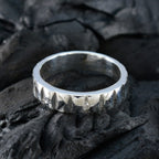 Cubic zirconia CZ Solitaire Egyptian 925 Silver White Gemstones Minimal Romantic Band Jewellery