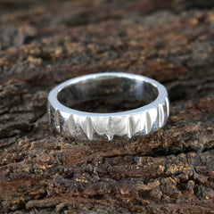 Cubic zirconia CZ Solitaire Egyptian 925 Silver White Gemstones Minimal Romantic Band Jewellery