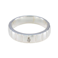 Cubic zirconia CZ Solitaire Egyptian 925 Silver White Gemstones Minimal Romantic Band Jewellery